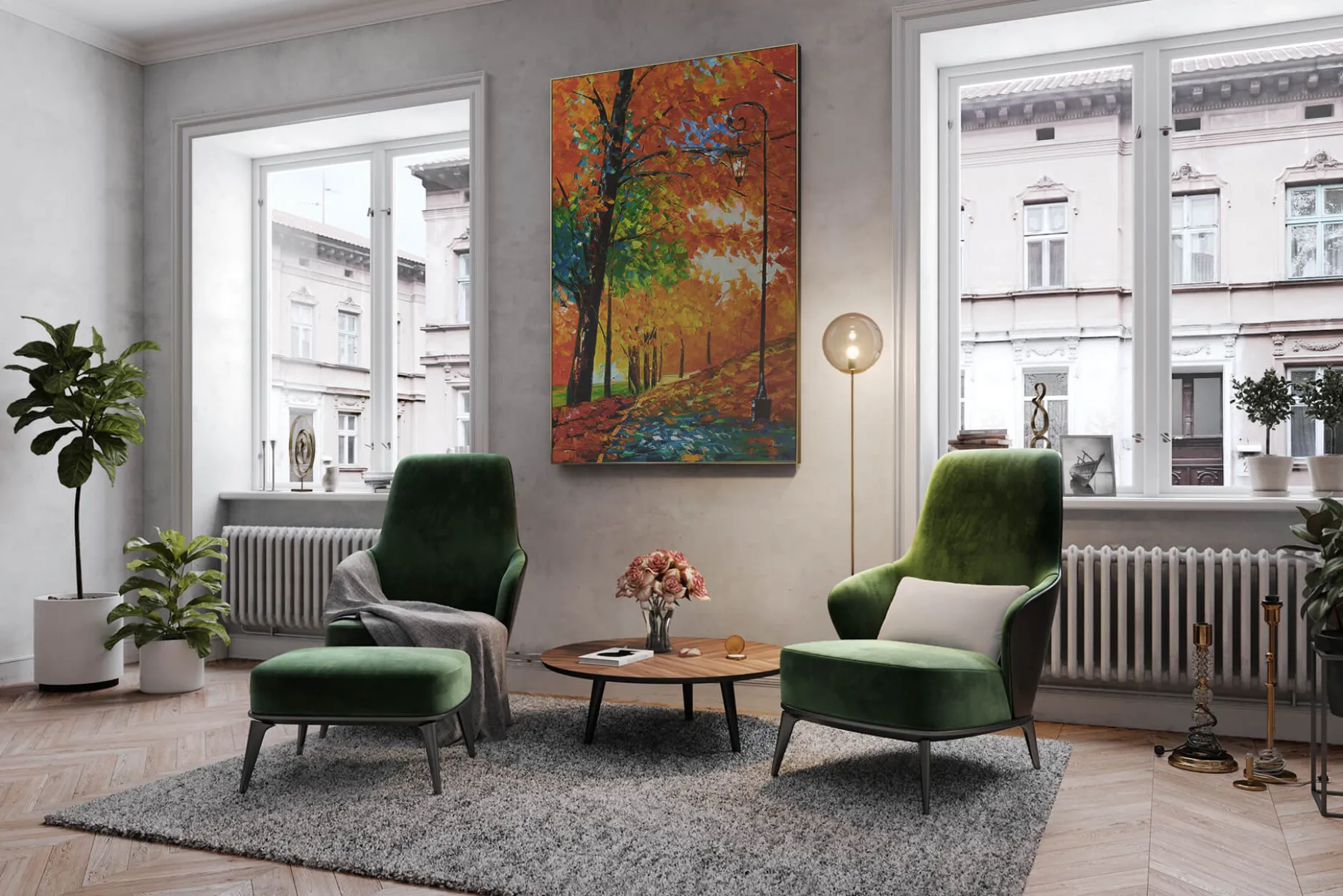 XXL Öl Gemälde 'Autumn Mood' | Handgemaltes Unikat
