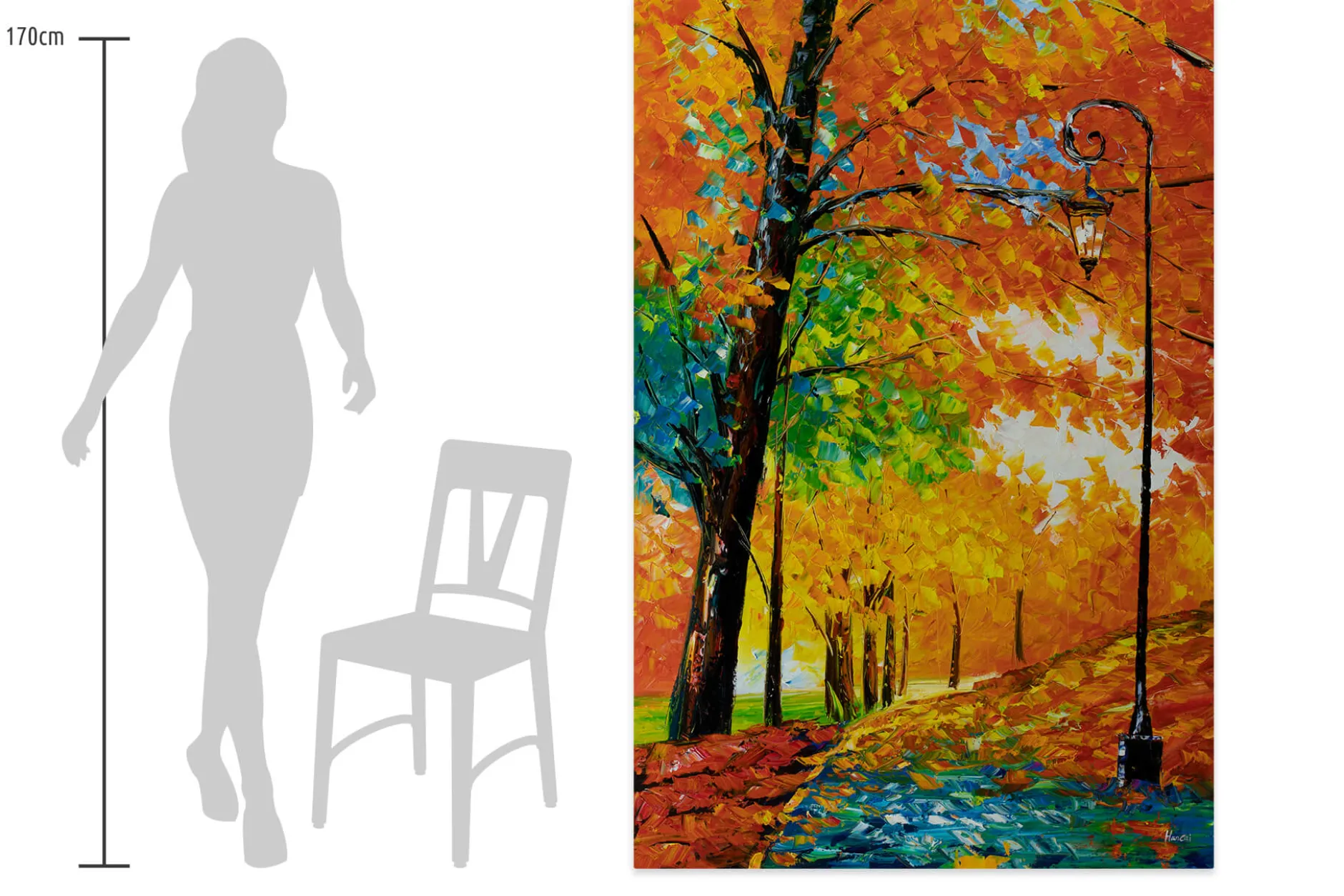 XXL Öl Gemälde 'Autumn Mood' | Handgemaltes Unikat