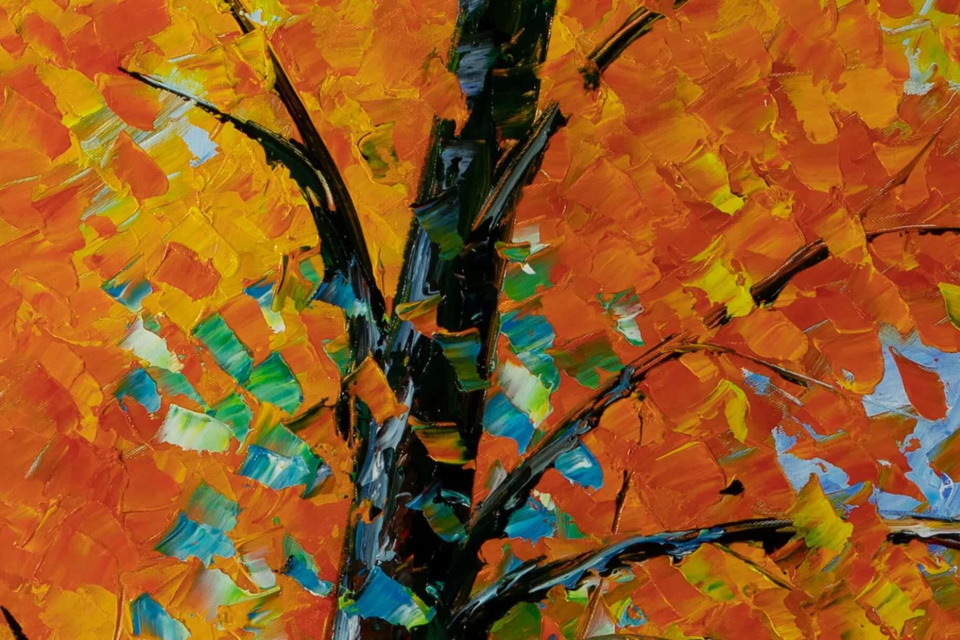 XXL Öl Gemälde 'Autumn Mood' | Handgemaltes Unikat