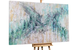 XXL Öl Gemälde 'Azure Splash' | Handgemaltes Unikat