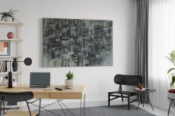 XXL Öl Gemälde 'Baffling Barcodes' | Handgemaltes Unikat