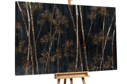 XXL Öl Gemälde 'Bamboo Shimmer' | Handgemaltes Unikat