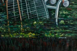 XXL Öl Gemälde 'Banksy's Monet 2.0' | Handgemaltes Unikat