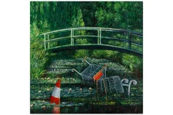 XXL Öl Gemälde 'Banksy's Monet 2.0' | Handgemaltes Unikat