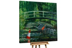 XXL Öl Gemälde 'Banksy's Monet 2.0' | Handgemaltes Unikat