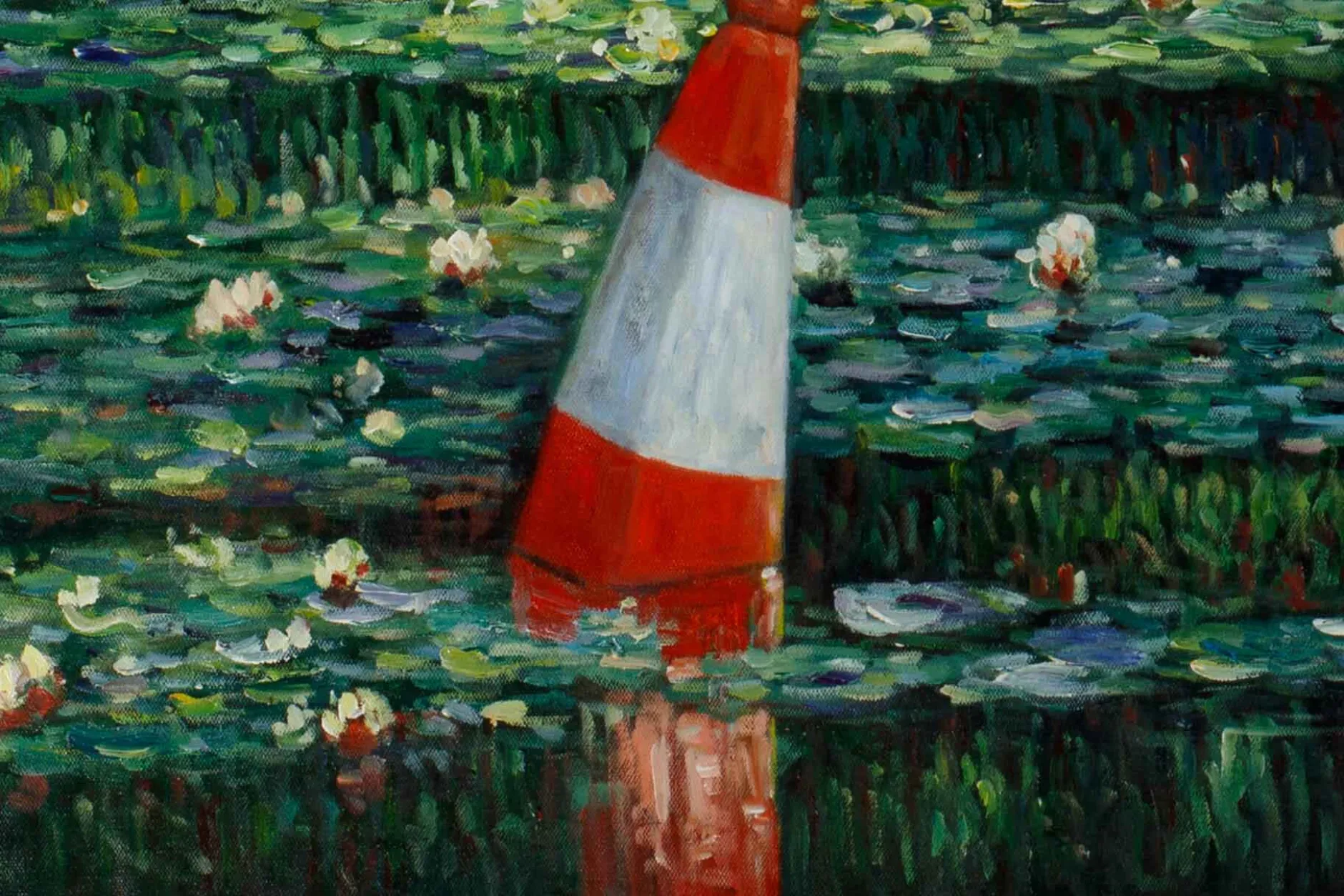 XXL Öl Gemälde 'Banksy's Monet 2.0' | Handgemaltes Unikat