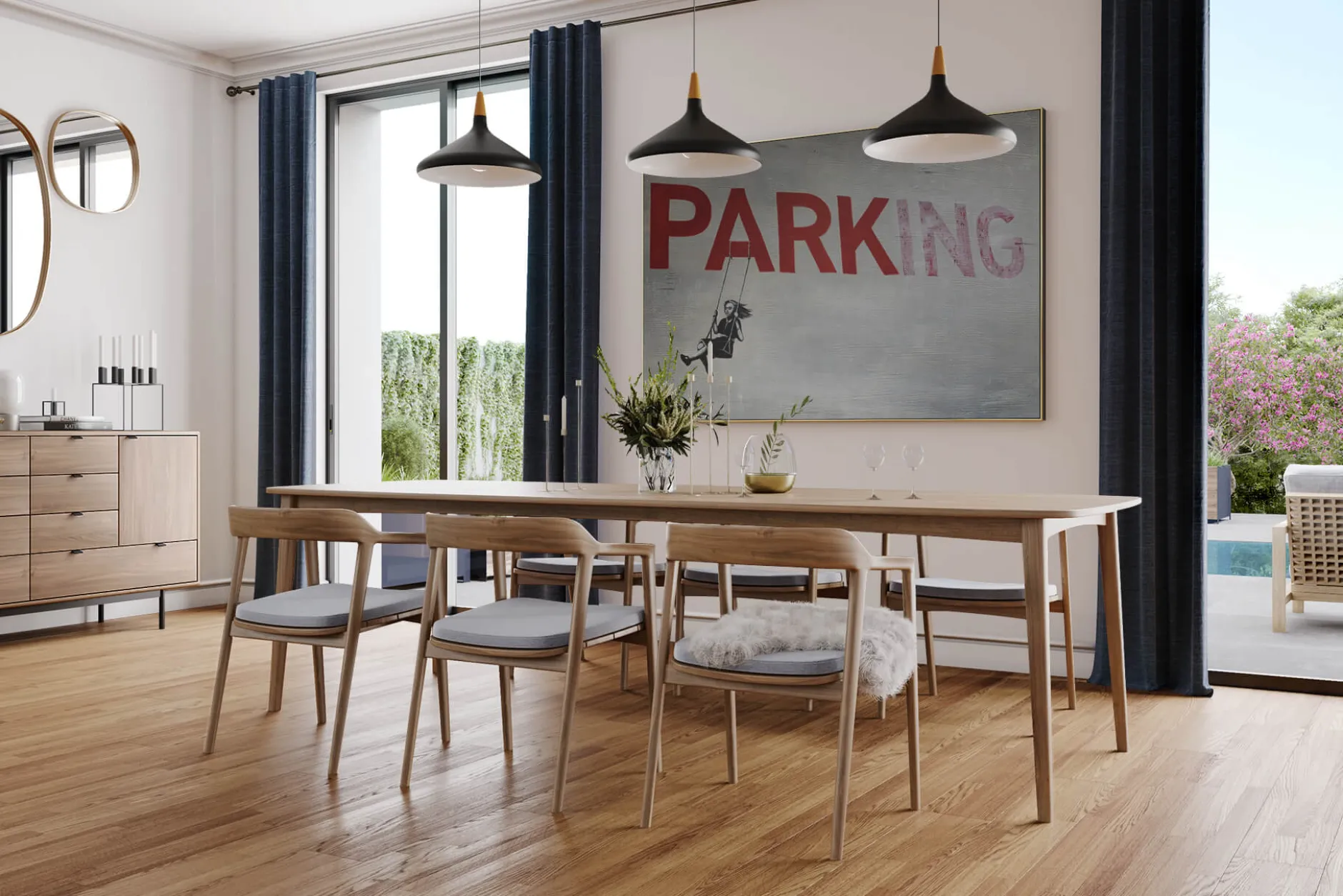 XXL Öl Gemälde 'Banksy's Parking' | Handgemaltes Unikat