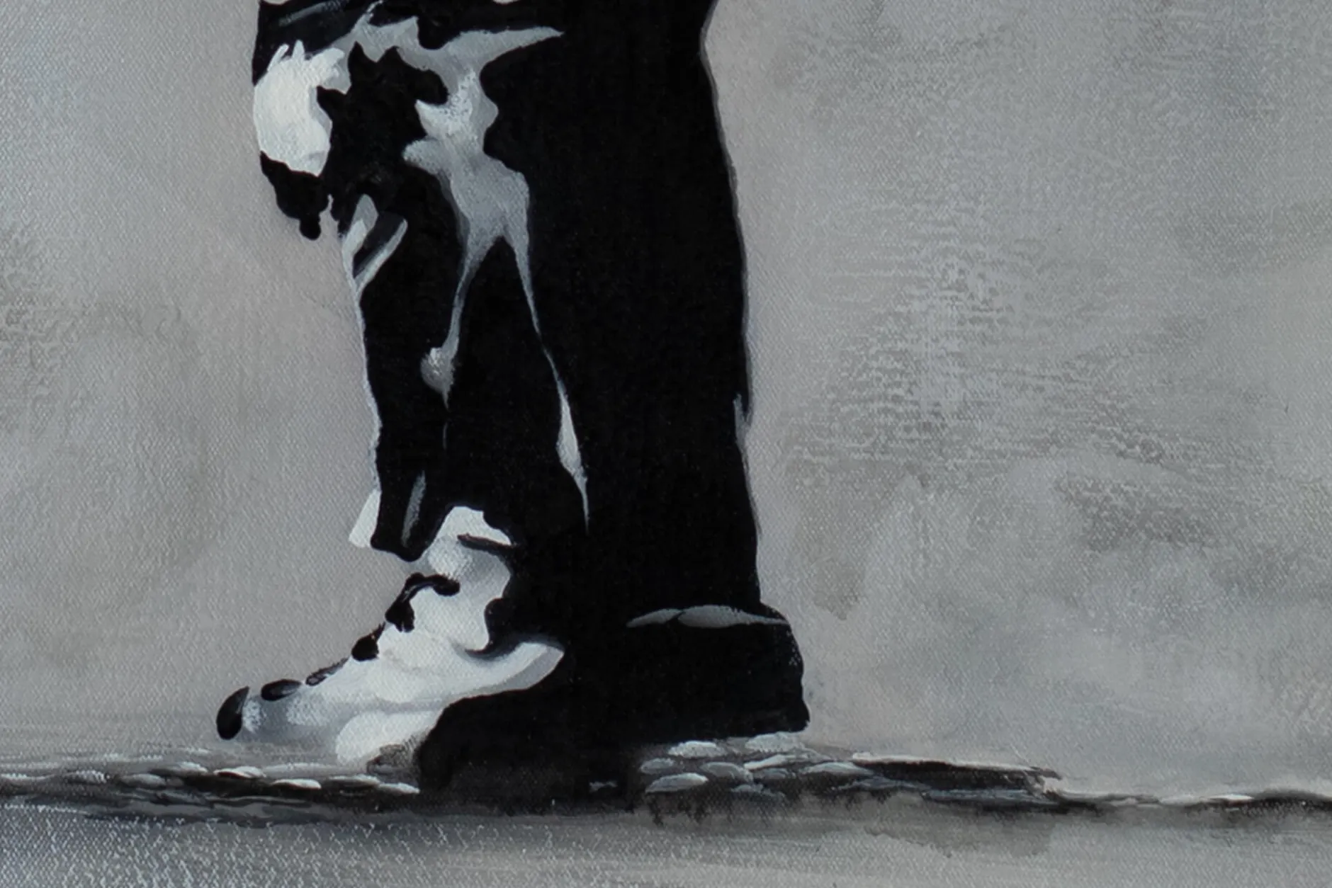 XXL Öl Gemälde 'Banksy's Prank' | Handgemaltes Unikat