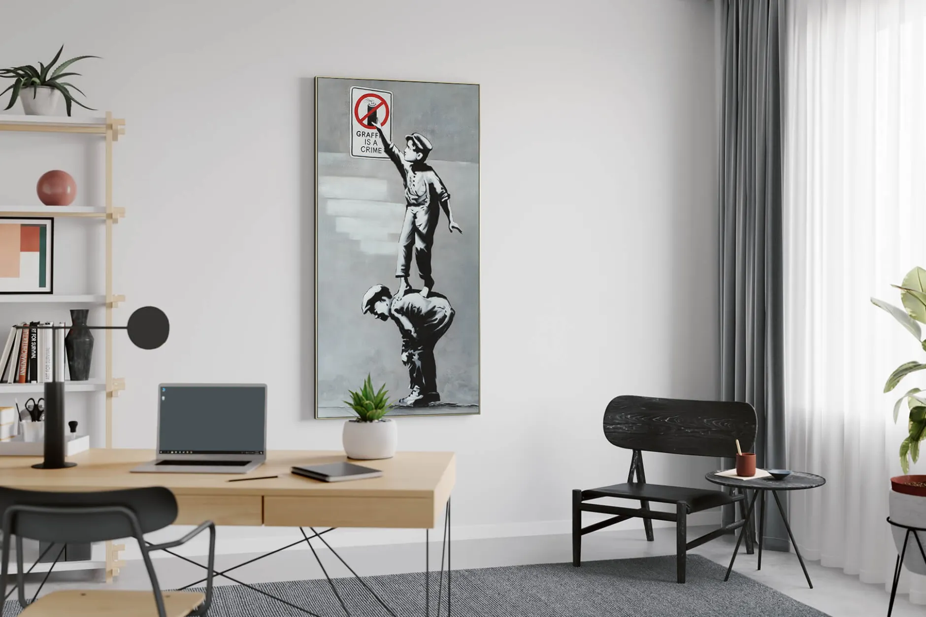 XXL Öl Gemälde 'Banksy's Prank' | Handgemaltes Unikat