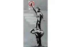 XXL Öl Gemälde 'Banksy's Prank' | Handgemaltes Unikat