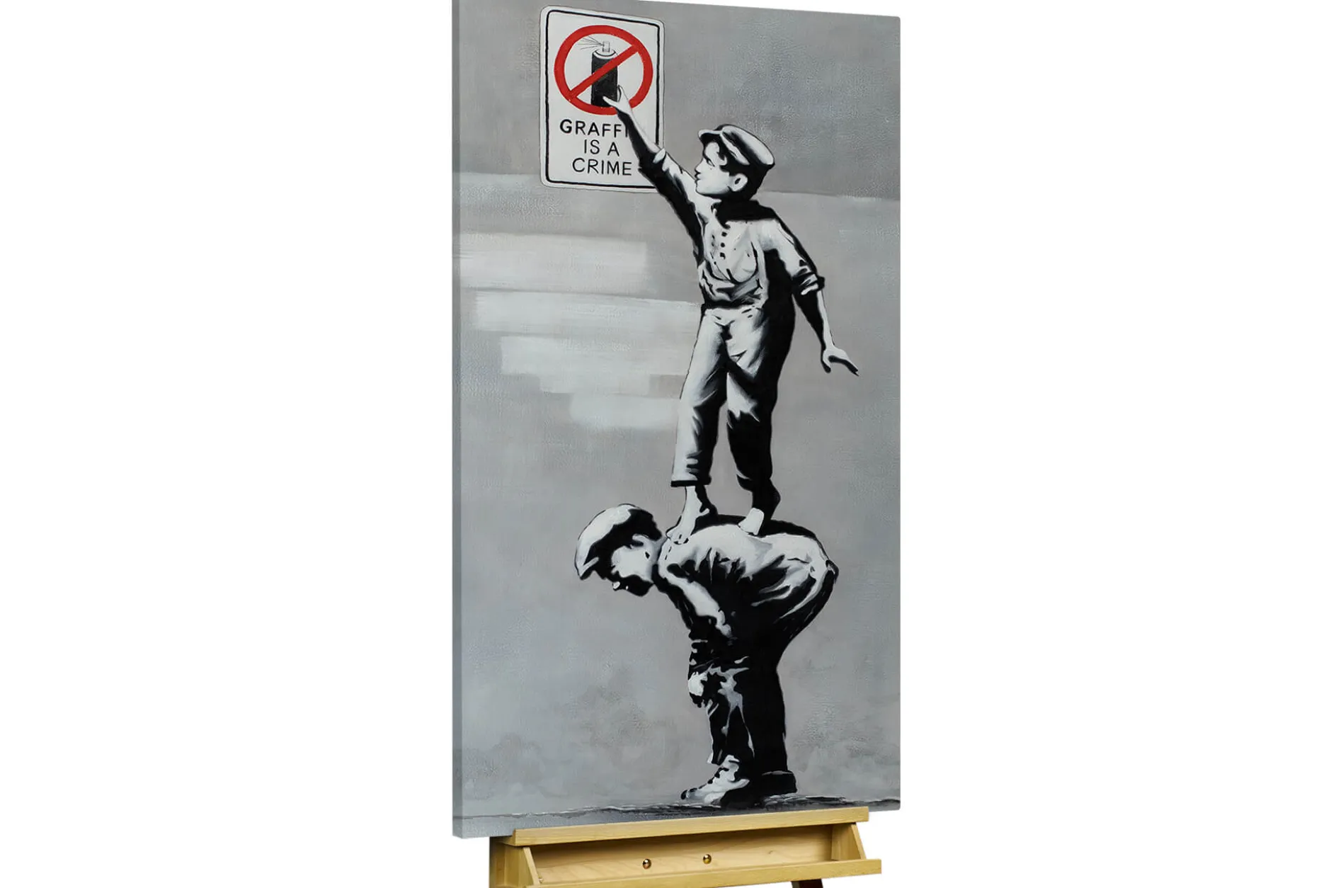 XXL Öl Gemälde 'Banksy's Prank' | Handgemaltes Unikat