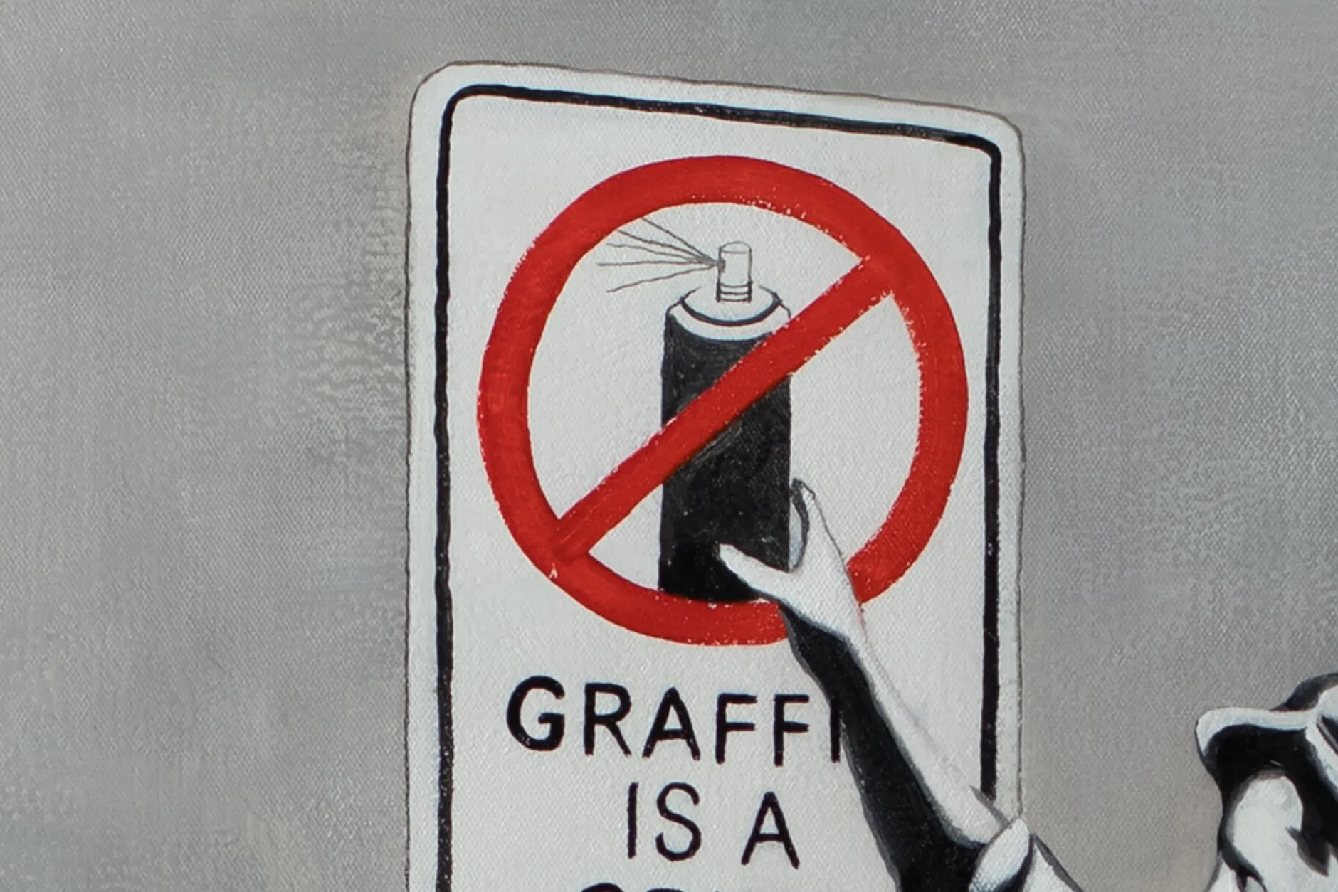 XXL Öl Gemälde 'Banksy's Prank' | Handgemaltes Unikat