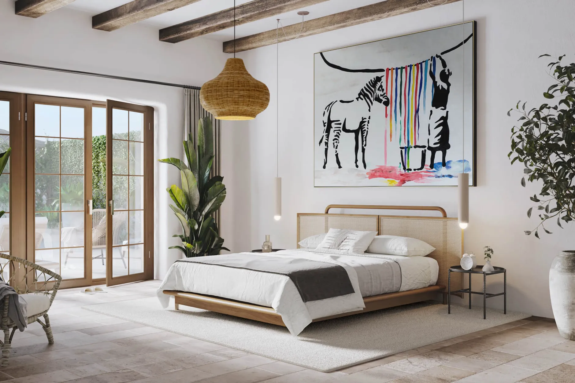 XXL Öl Gemälde 'Banksy's Zebra' | Handgemaltes Unikat