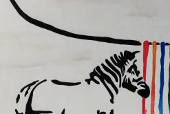 XXL Öl Gemälde 'Banksy's Zebra' | Handgemaltes Unikat