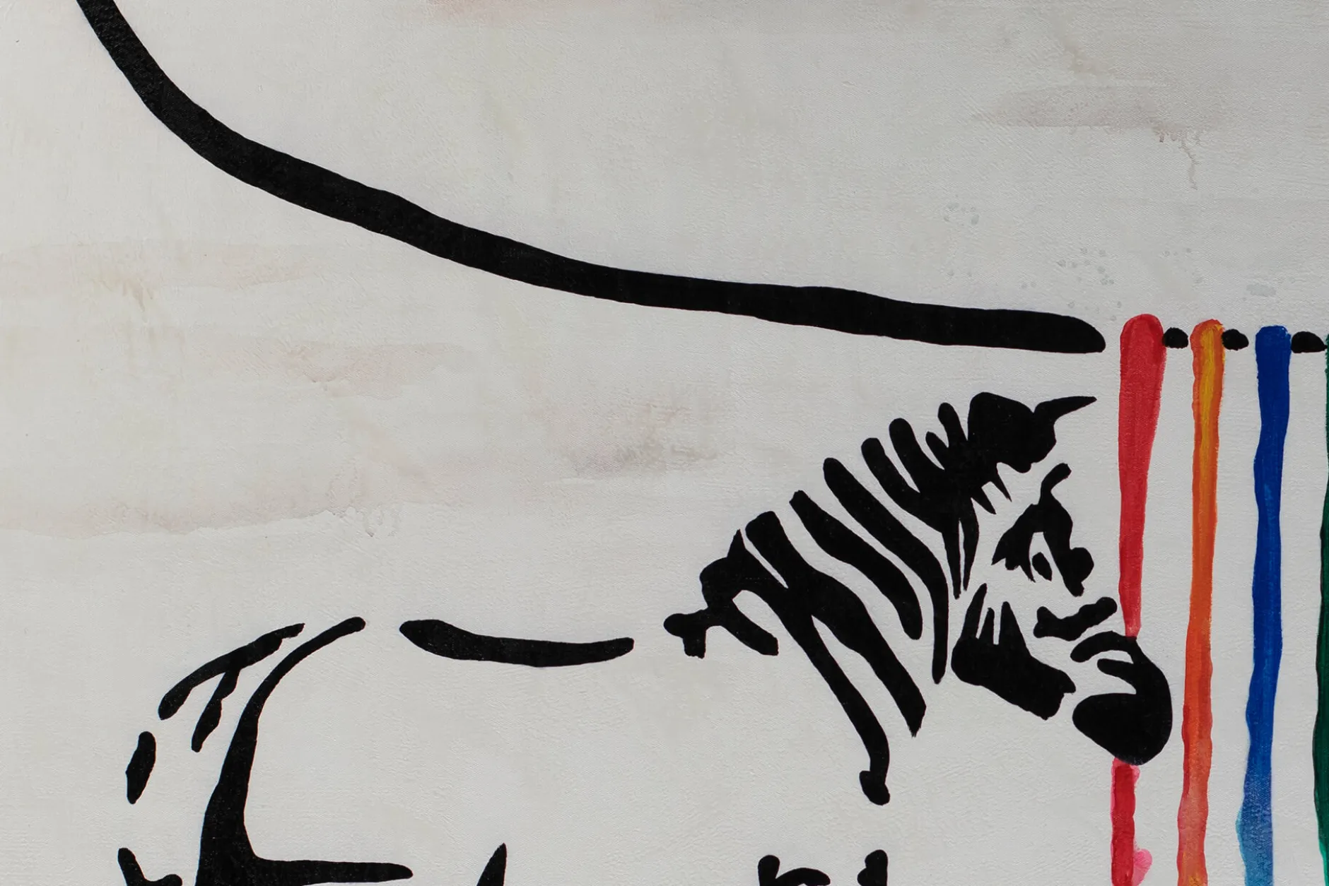 XXL Öl Gemälde 'Banksy's Zebra' | Handgemaltes Unikat
