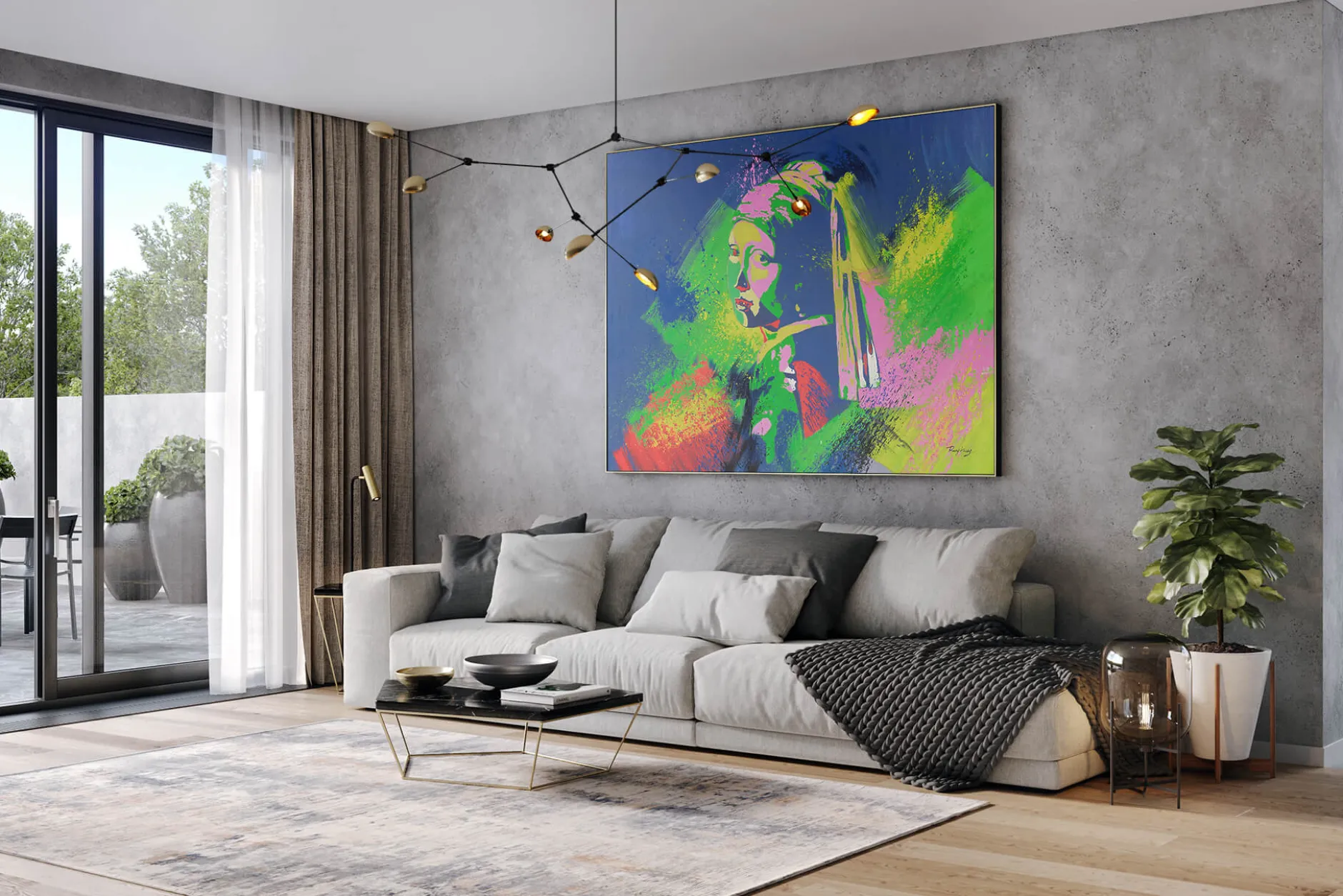 XXL Öl Gemälde 'Baroque meets Pop Art' | Handgemaltes Unikat