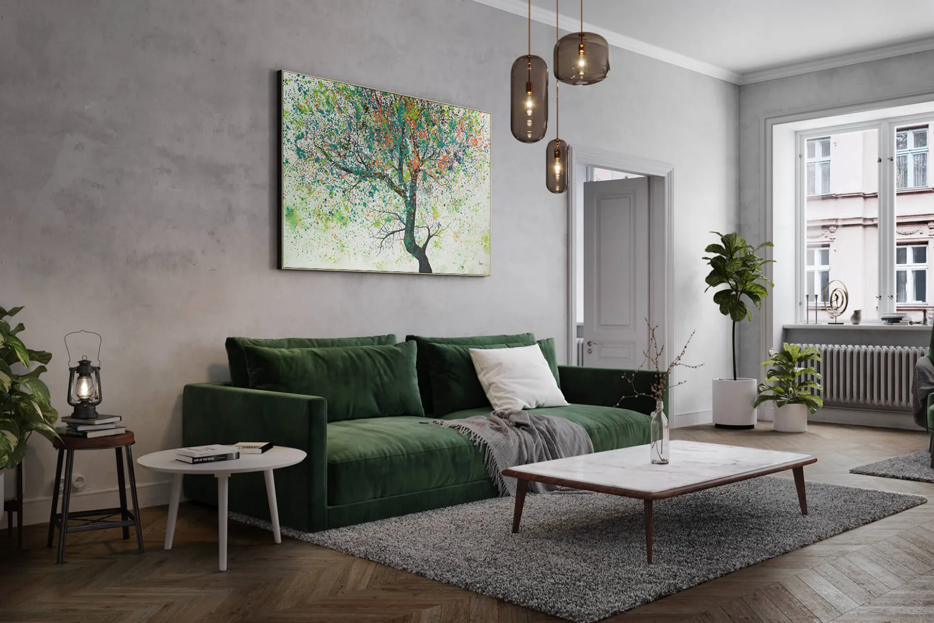 XXL Öl Gemälde 'Baum der Vielfalt' | Handgemaltes Unikat