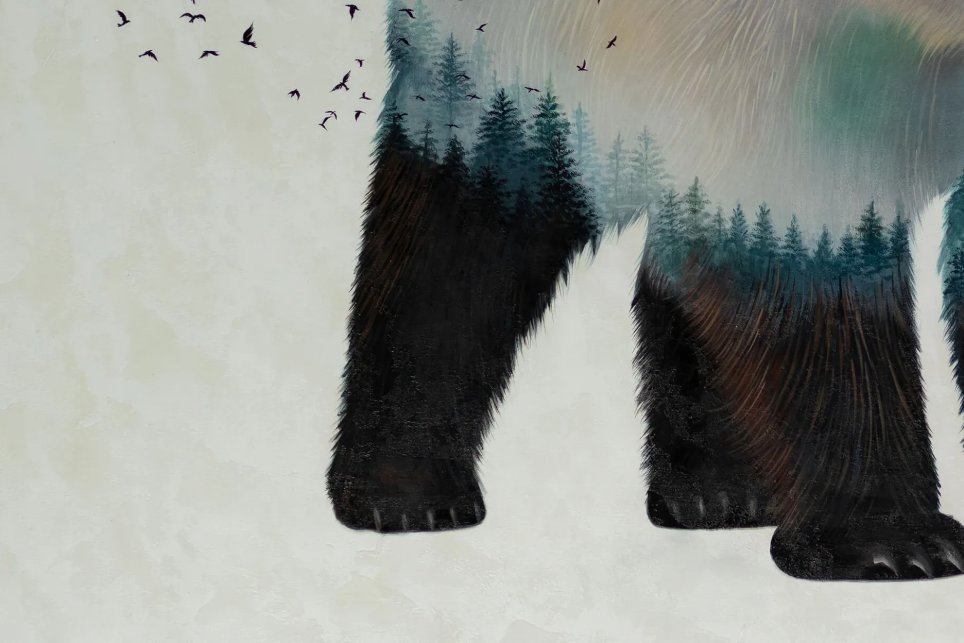 XXL Öl Gemälde 'Bear's Soul' | Handgemaltes Unikat