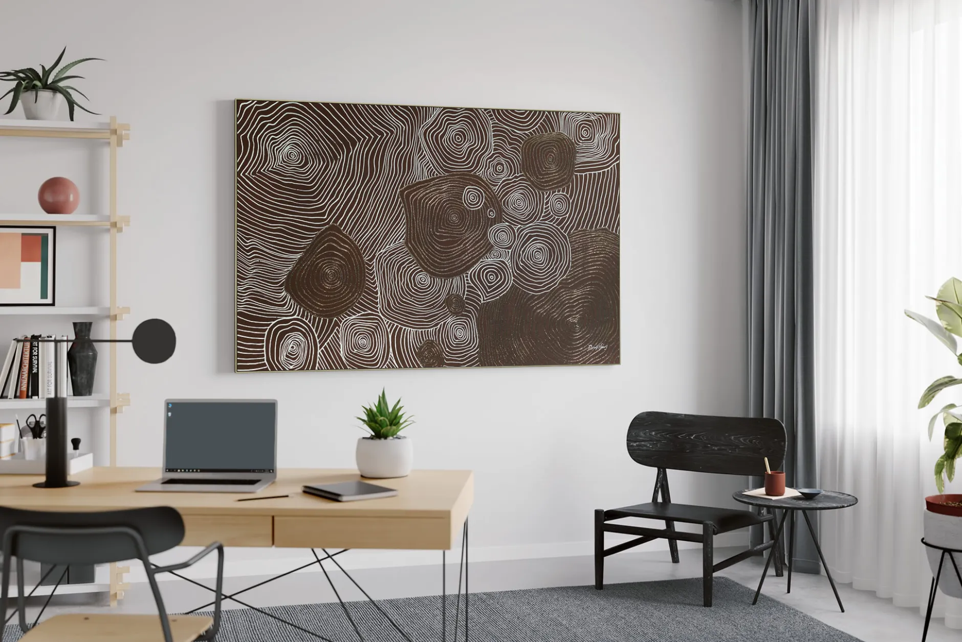XXL Öl Gemälde 'Beauty of Wood' | Handgemaltes Unikat