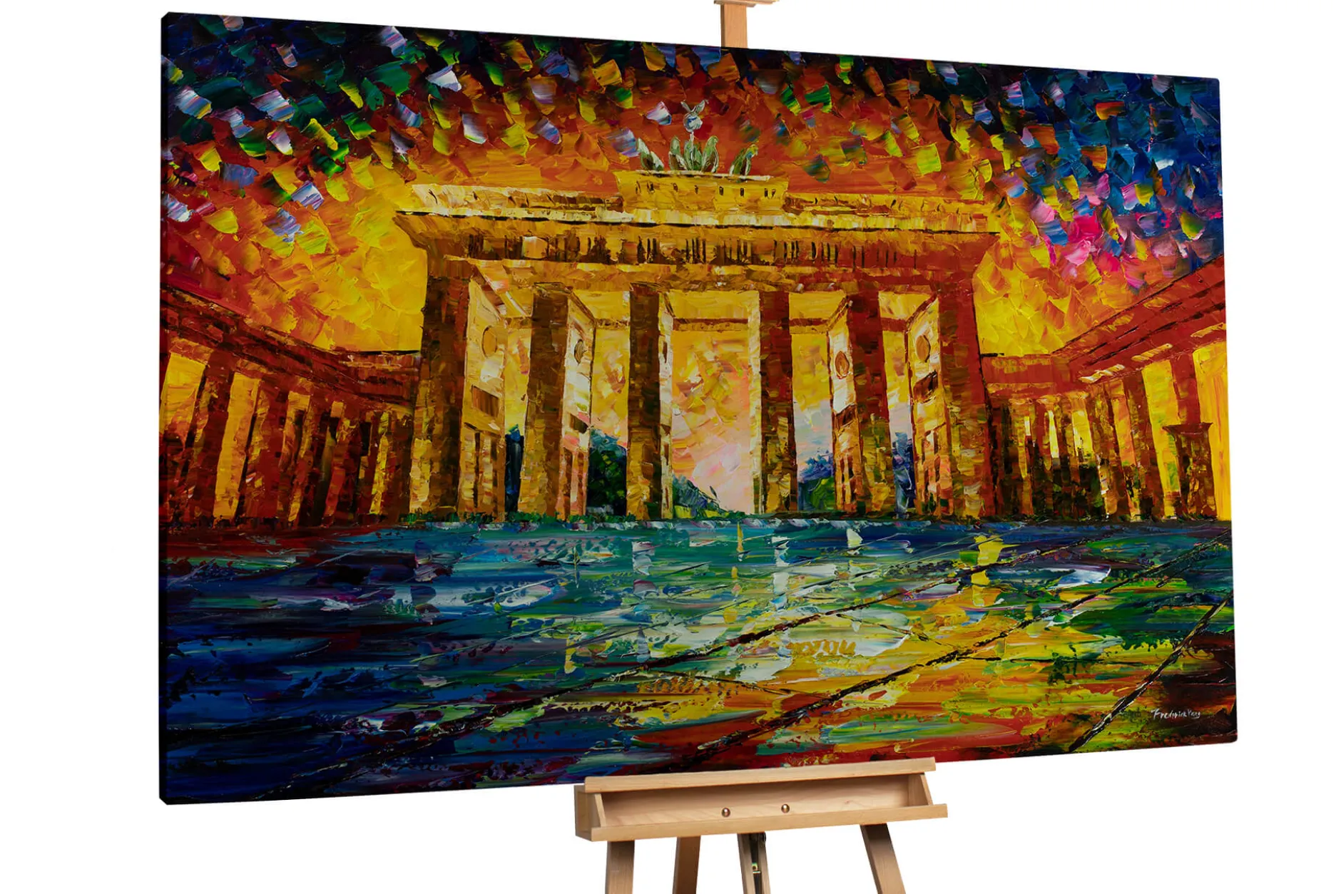 XXL Öl Gemälde 'Berlin Celebration' | Handgemaltes Unikat