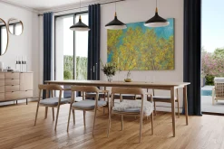 XXL Öl Gemälde 'Birches in Turquoise' | Handgemaltes Unikat