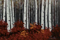 XXL Öl Gemälde 'Birch Grove' | Handgemaltes Unikat