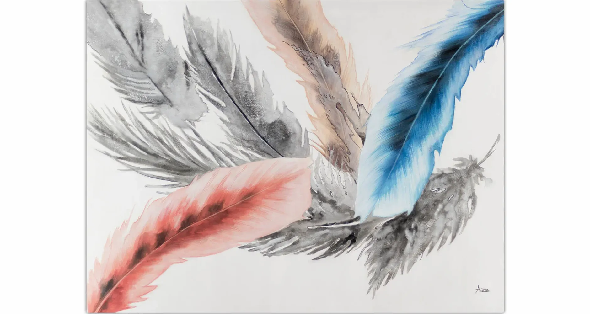 XXL Öl Gemälde 'Birds of a Feather' | Handgemaltes Unikat