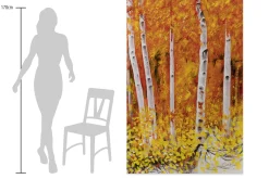 XXL Öl Gemälde 'Birken im Herbstgewand' | Handgemaltes Unikat