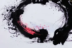 XXL Öl Gemälde 'Black Circle' | Handgemaltes Unikat