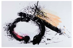 XXL Öl Gemälde 'Black Circle' | Handgemaltes Unikat