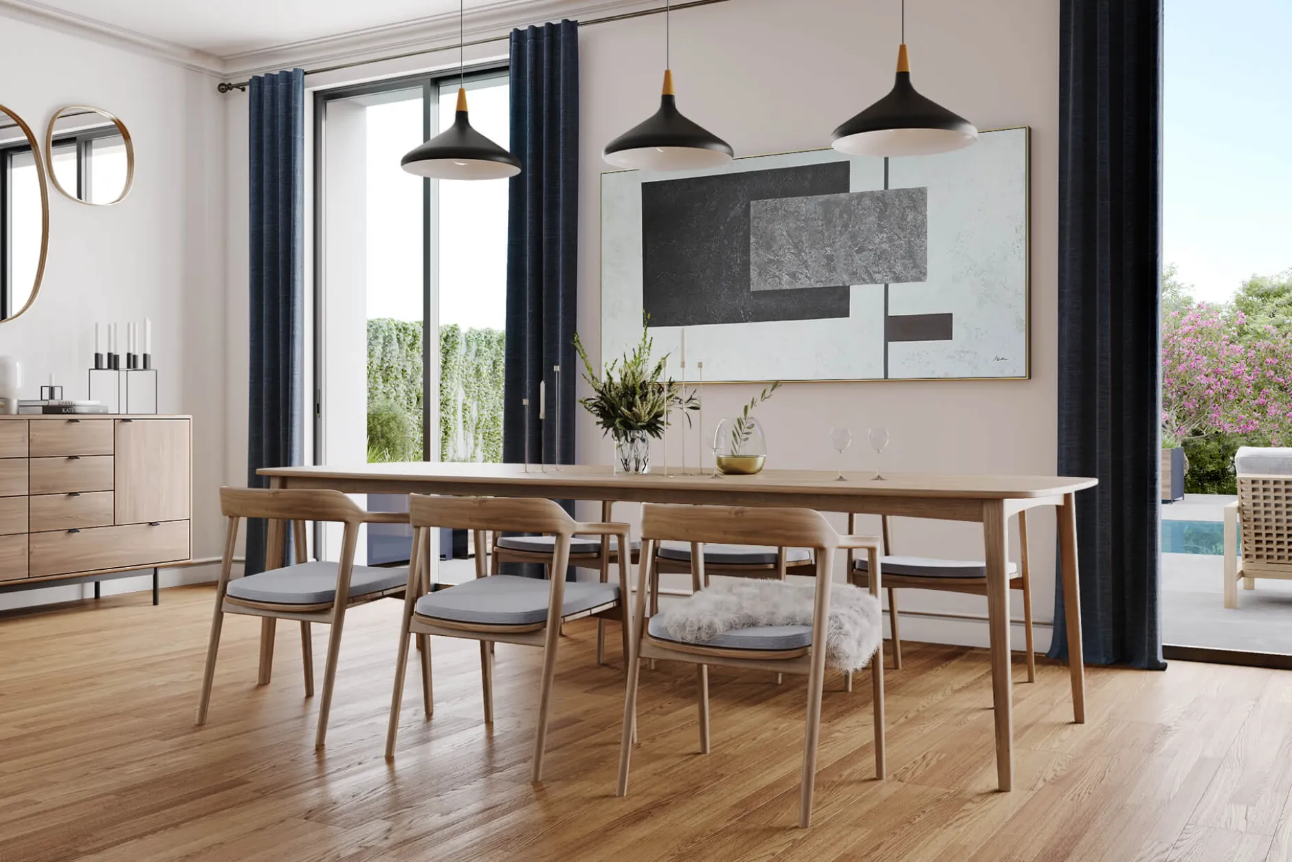 XXL Öl Gemälde 'Black-White Harmony' | Handgemaltes Unikat