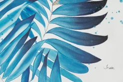 XXL Öl Gemälde 'Blauer Blättertanz' | Handgemaltes Unikat