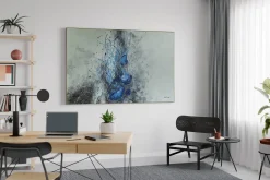 XXL Öl Gemälde 'Blauer Blumenregen' | Handgemaltes Unikat