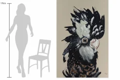 XXL Öl Gemälde 'Blauer Paradiesvogel' | Handgemaltes Unikat
