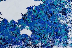XXL Öl Gemälde 'Blauer Planet' | Handgemaltes Unikat
