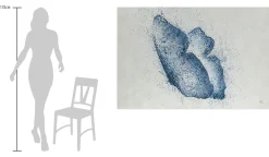 XXL Öl Gemälde 'Blauer Schmetterling' | Handgemaltes Unikat