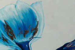 XXL Öl Gemälde 'Blaues Erblühen' | Handgemaltes Unikat