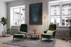 XXL Öl Gemälde 'Blaues Feuer' | Handgemaltes Unikat
