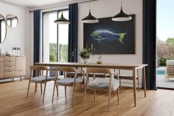 XXL Öl Gemälde 'Blaues Fischleben' | Handgemaltes Unikat