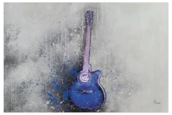 XXL Öl Gemälde 'Blaues Gitarrensolo' | Handgemaltes Unikat