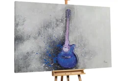 XXL Öl Gemälde 'Blaues Gitarrensolo' | Handgemaltes Unikat