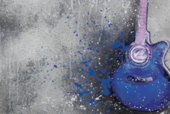 XXL Öl Gemälde 'Blaues Gitarrensolo' | Handgemaltes Unikat