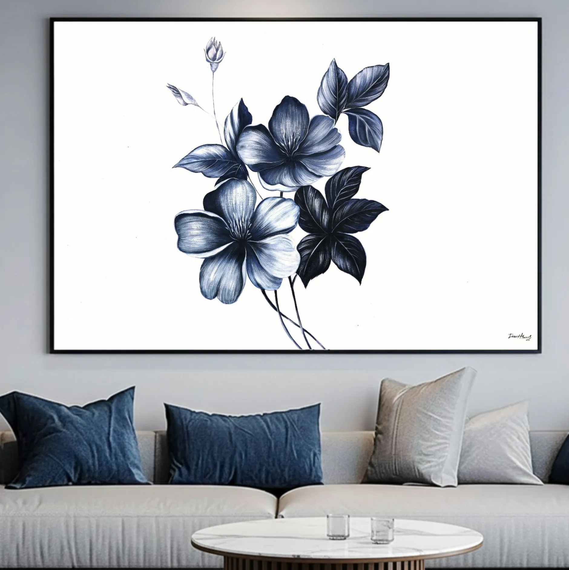 XXL Öl Gemälde 'Bliss of Flowers' | Handgemaltes Unikat