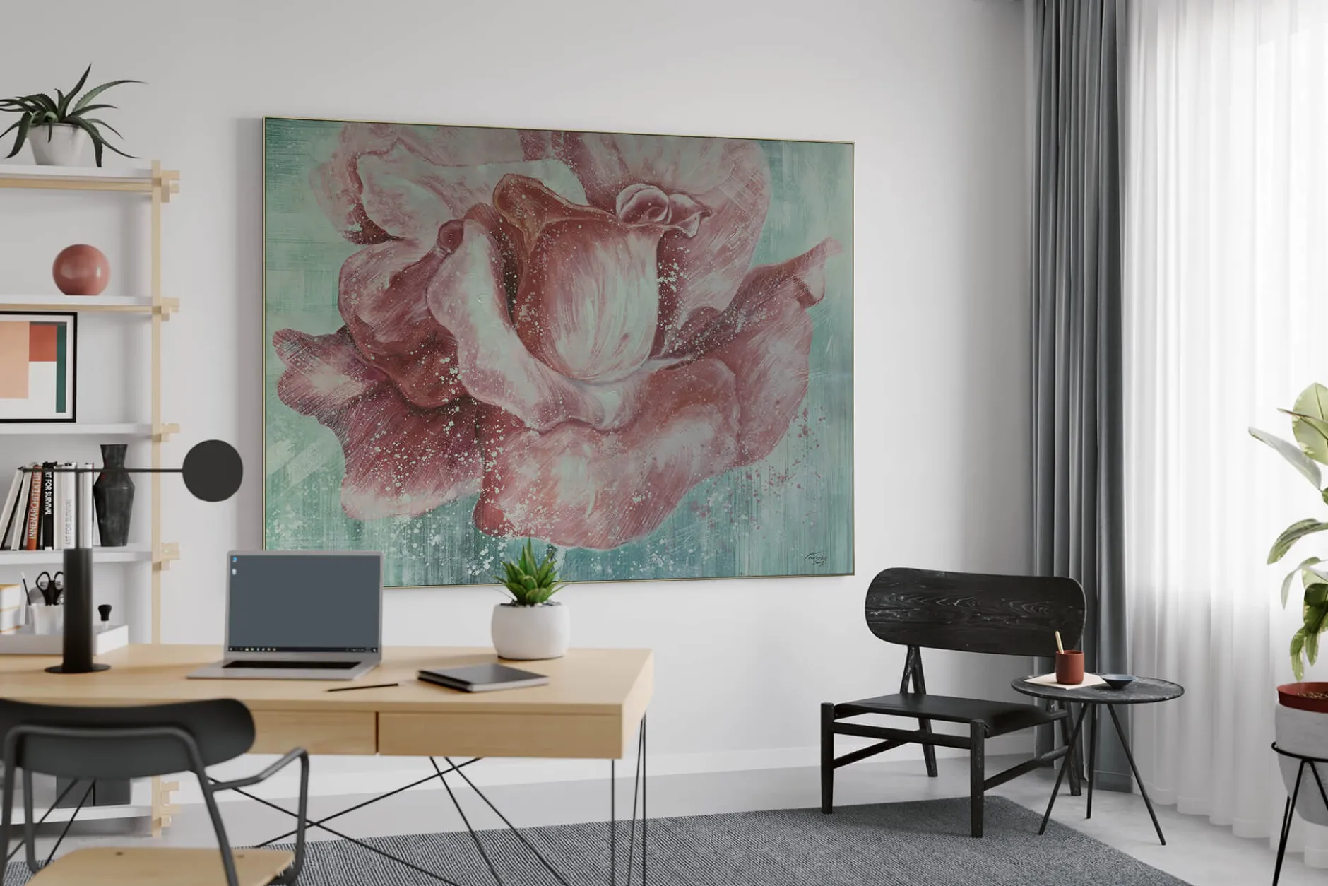 XXL Öl Gemälde 'Blossoming Beauty' | Handgemaltes Unikat