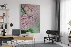 XXL Öl Gemälde 'Blossoming Rosebud' | Handgemaltes Unikat