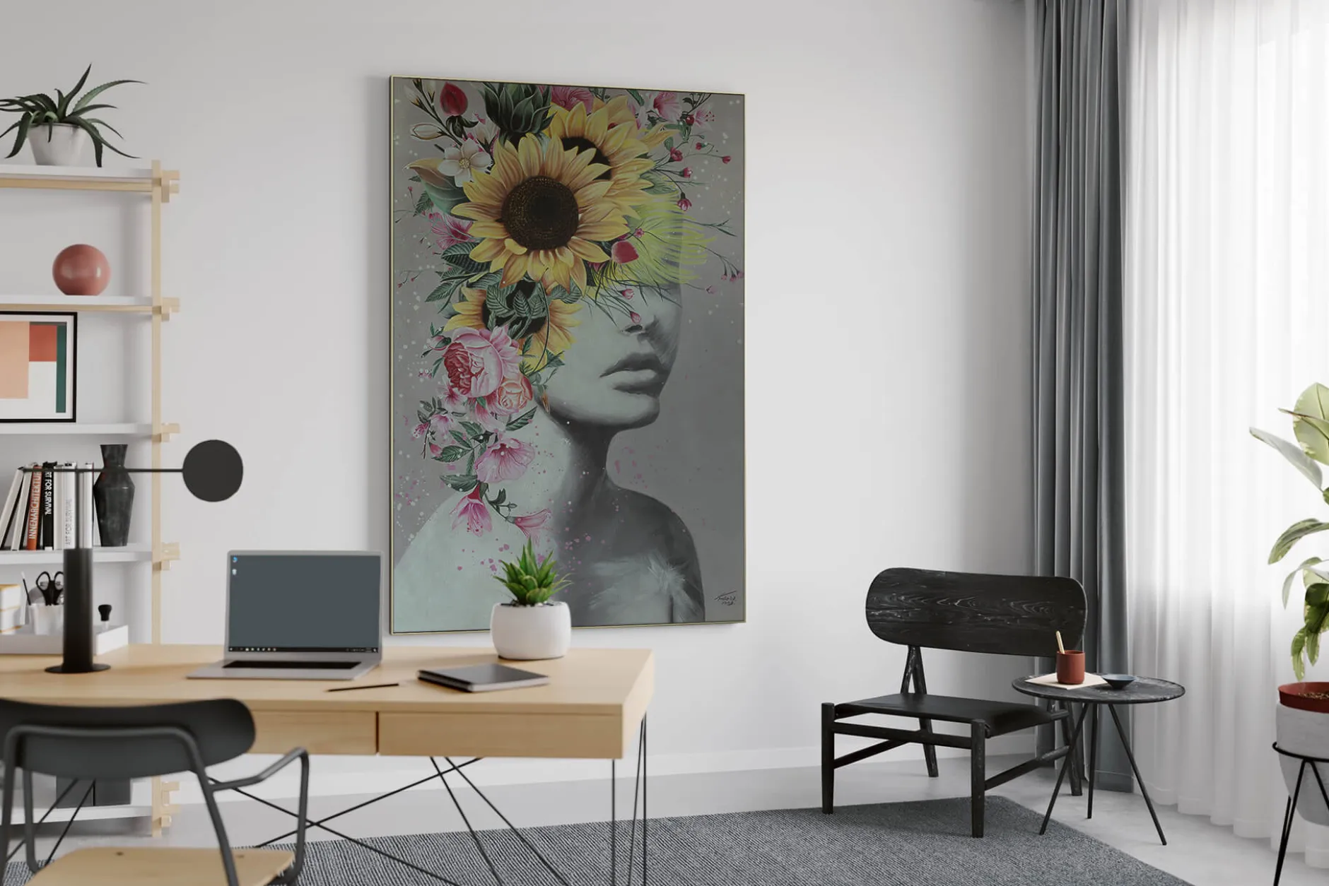 XXL Öl Gemälde 'Blossoming Thoughts' | Handgemaltes Unikat