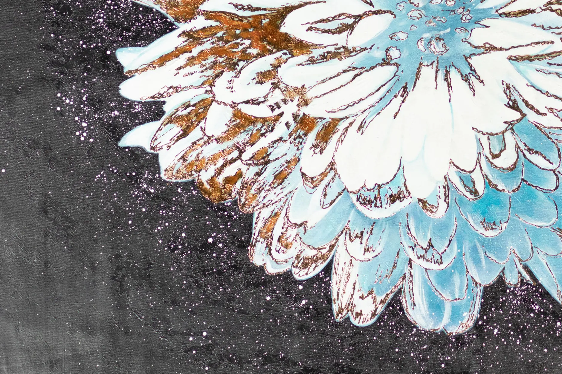 XXL Öl Gemälde 'Blüte der Nacht' | Handgemaltes Unikat