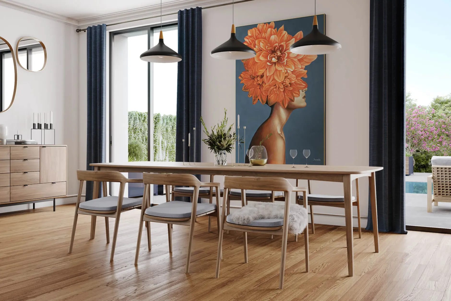 XXL Öl Gemälde 'Blüten der Inspiration' | Handgemaltes Unikat