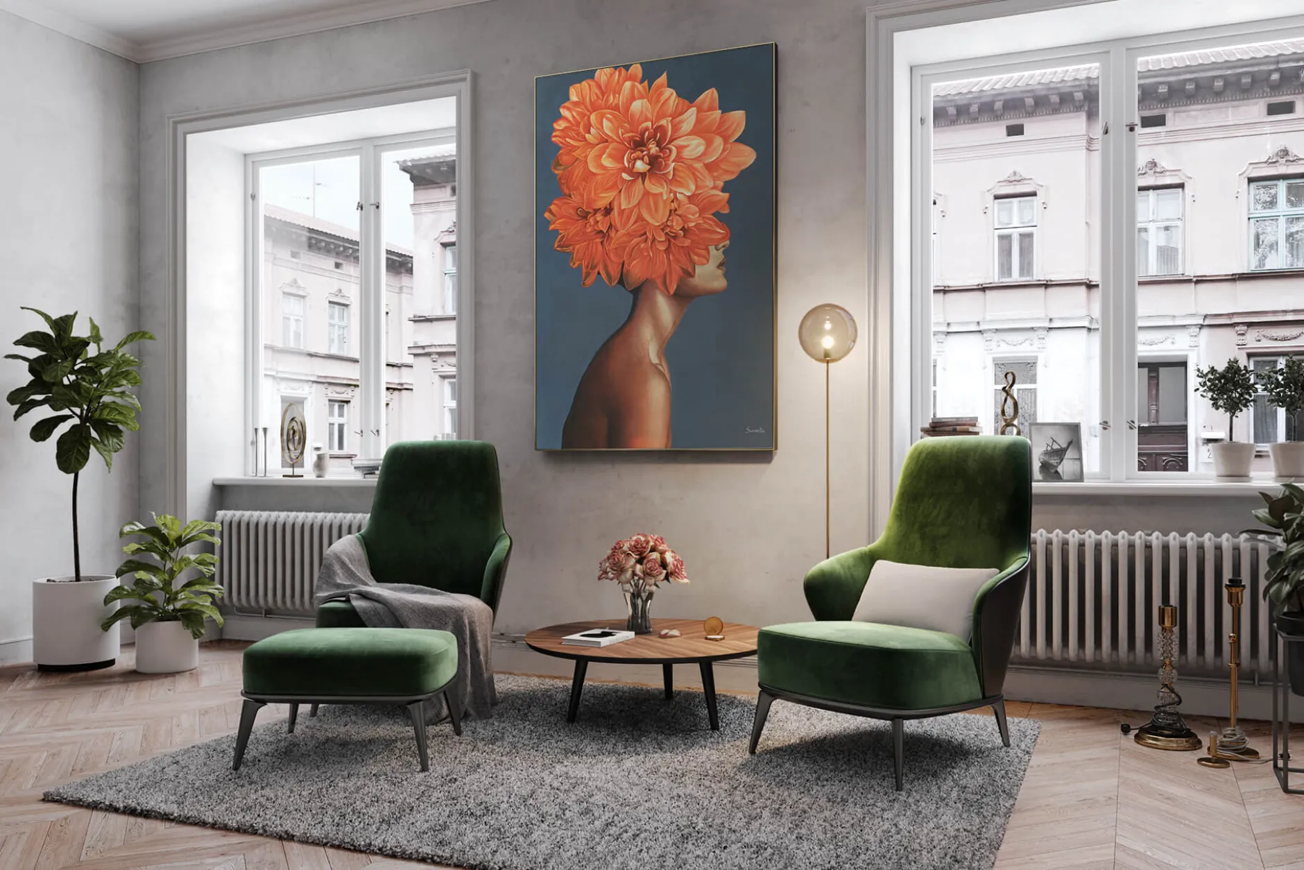 XXL Öl Gemälde 'Blüten der Inspiration' | Handgemaltes Unikat