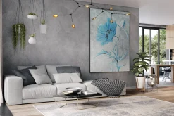 XXL Öl Gemälde 'Blue Blossom' | Handgemaltes Unikat